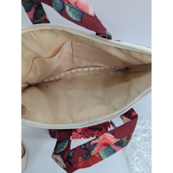 Canvas Life Pink Floral Laptop Case Messenger Bag with Wide Shoulder Strap - Picture 9 of 11